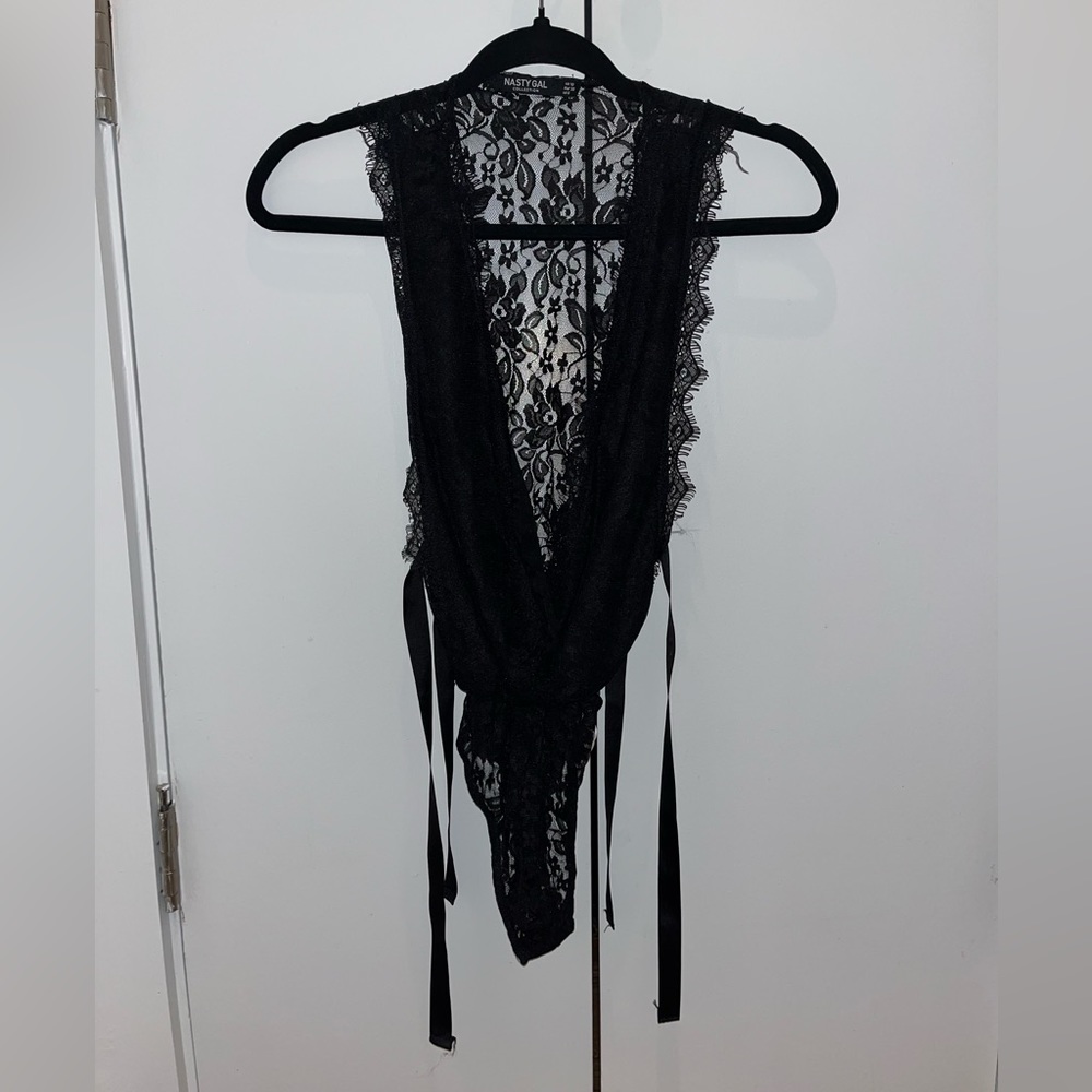 Nasty gal black lace bodysuit